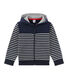 Felpa per bambino con zip a righe