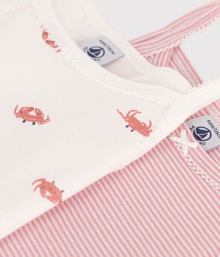 Set di 2 canotte in cotone con granchi stampati bambino multicolore