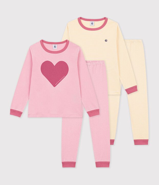 Set di pigiami in cotone fantasia bambino multicolore