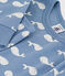 Pigiama in cotone fantasia balena bambino blu BEACH/ MARSHMALLOW