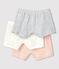Confezione da 3 culotte bambina in cotone biologico variante 1