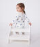 Pigiama in cotone a righe con cuori neonato bianco MARSHMALLOW/bianco MULTICO