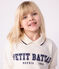 Felpa in cotone stampato bambina ecru MILK