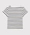 T-shirt a maniche corte in cotone bio bambina bianco MARSHMALLOW/blu SMOKING