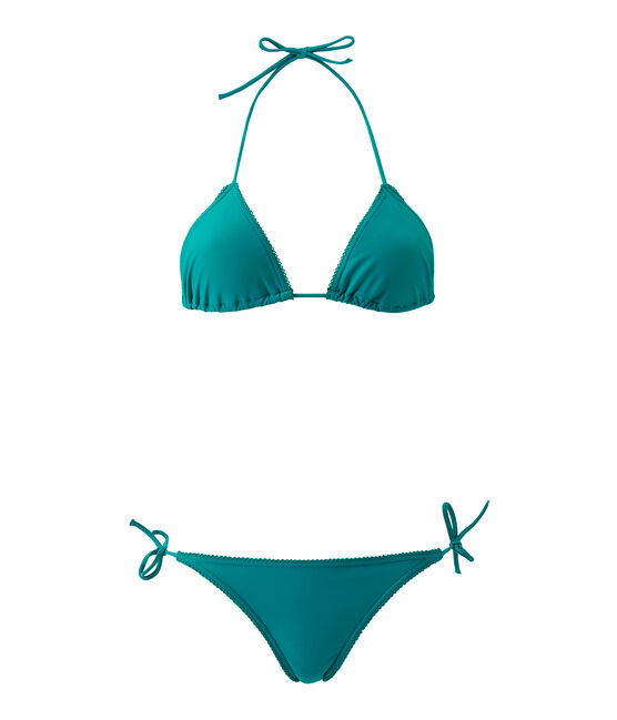 Costume da bagno 2 pezzi tinta unita verde VERDE
