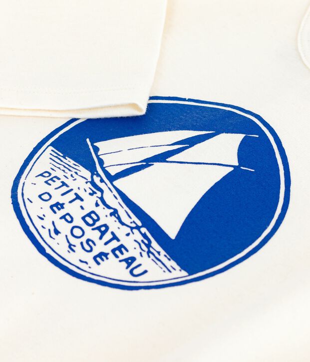 Maglietta a maniche lunghe in cotone per neonati blu/blu