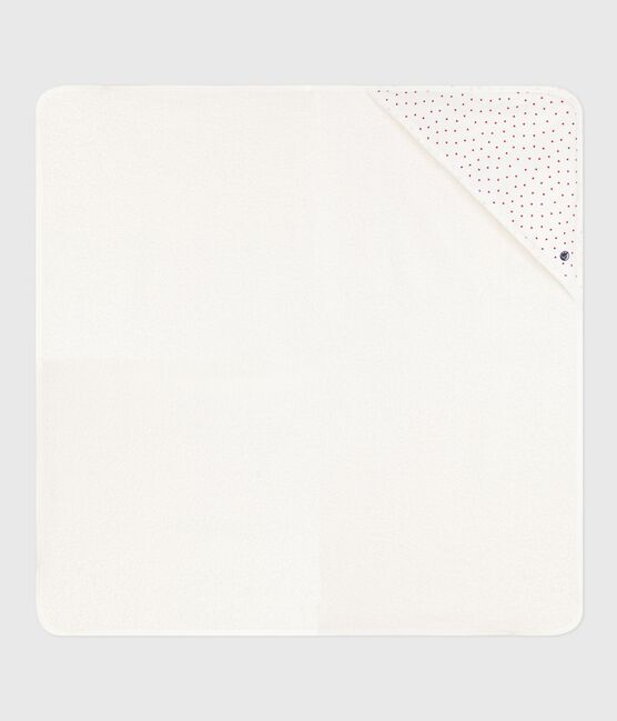 Asciugamano quadrato da bagno in cotone neonato bianco MARSHMALLOW/rosso TERKUIT