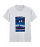 T-shirt unisex fantasia cartolina postale grigio POUSSIERE CHINE