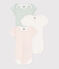 Set da 3 body a maniche corte in cotone a fiori neonato variante 1