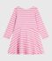 Abito a maniche lunghe in cotone bambina rosa BOUDOIR/ MILK
