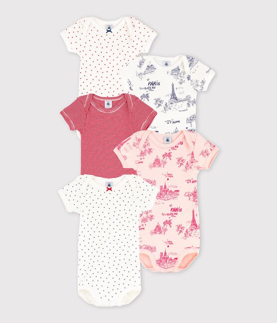 Confezione da 5 body manica corta bebè bambina variante 1