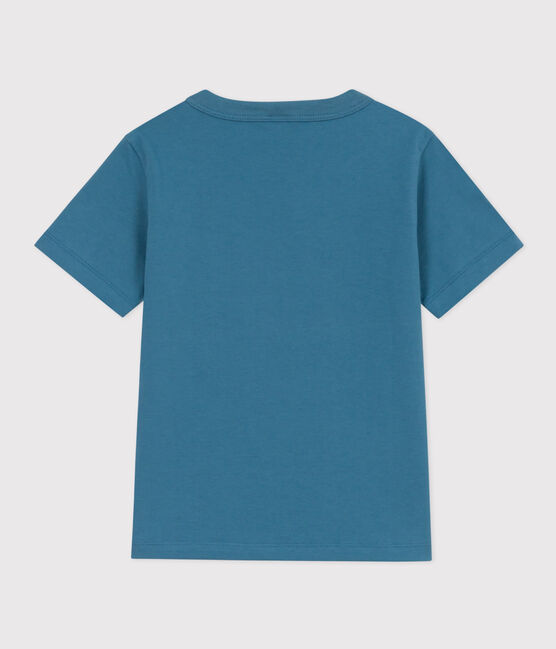 T-shirt  maniche corte in cotone bambino blu LAVIS