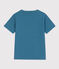 T-shirt  maniche corte in cotone bambino blu LAVIS