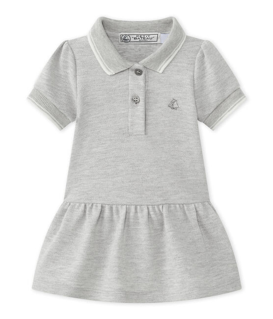 Abito per bambina a maniche corte grigio BELUGA CHINE