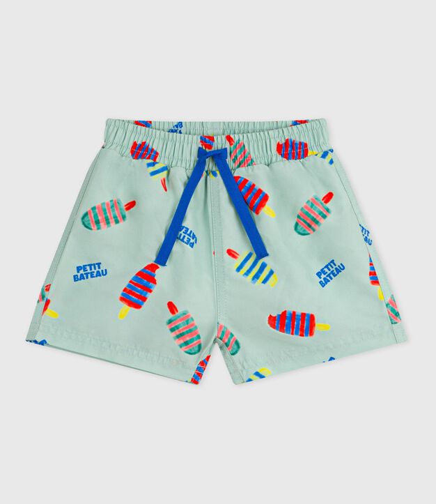Shorts da bagno con gelati stampati neonato blu/multicolore