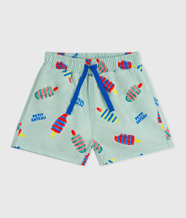 Shorts da bagno con gelati stampati neonato blu/multicolore