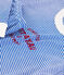 Pigiama attillato a righe in cotone unisex blu PERSE/bianco MARSHMALLOW