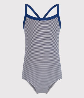 Costume intero a righe bambina - 2