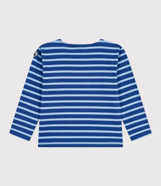 Marini&egrave;re in cotone a righe bambino blu/blu