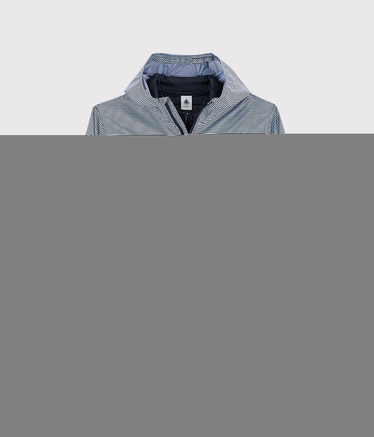 Giacca a vento 3 in 1 riciclata Donna blu/bianco