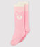 Calzini alti bebè rosa MINOIS/bianco MARSHMALLOW