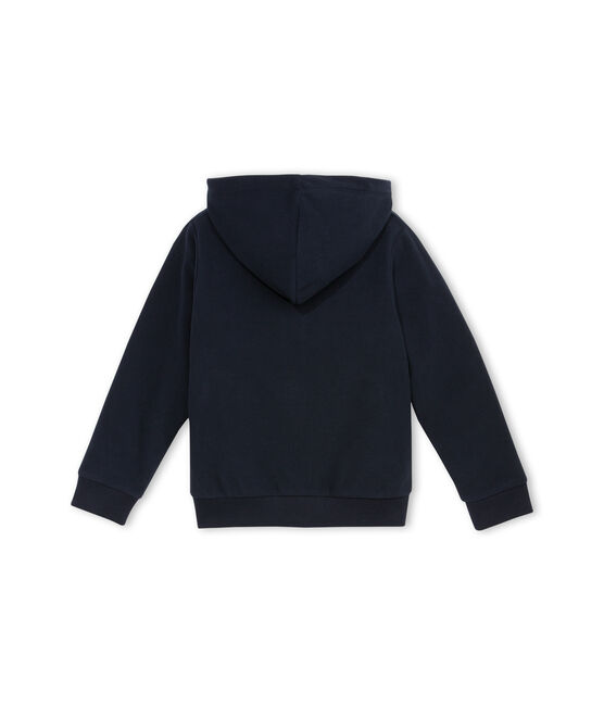 Felpa zippata in pile blu ABYSSE