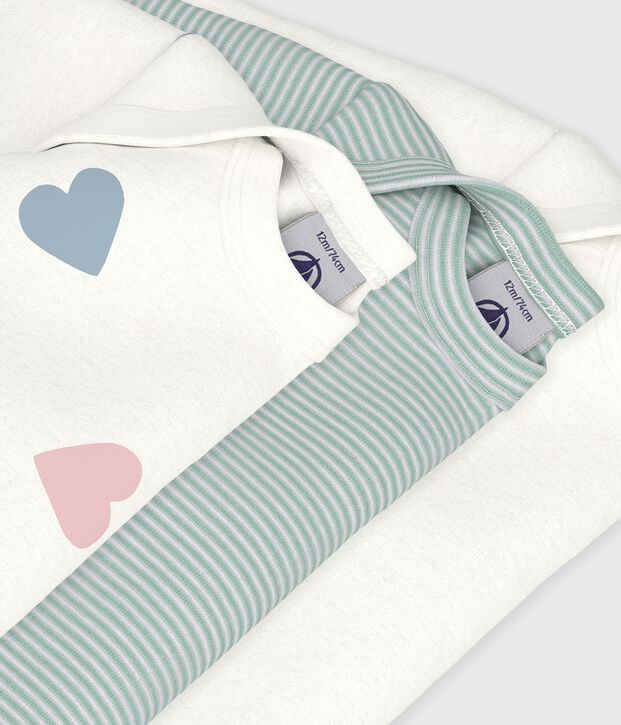 Set di body a maniche lunghe in cotone con stampa a fiori neonata multicolore
