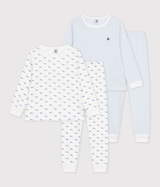 Set di pigiami in cotone fantasia bambino multicolore