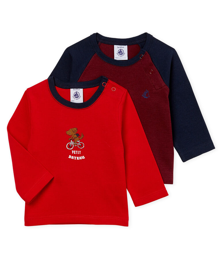 Lotto di due t-shirts per beb&eacute; maschio multicolore