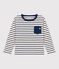 T-shirt bambino a maniche lunghe in cotone bianco AVALANCHE/ MEDIEVAL