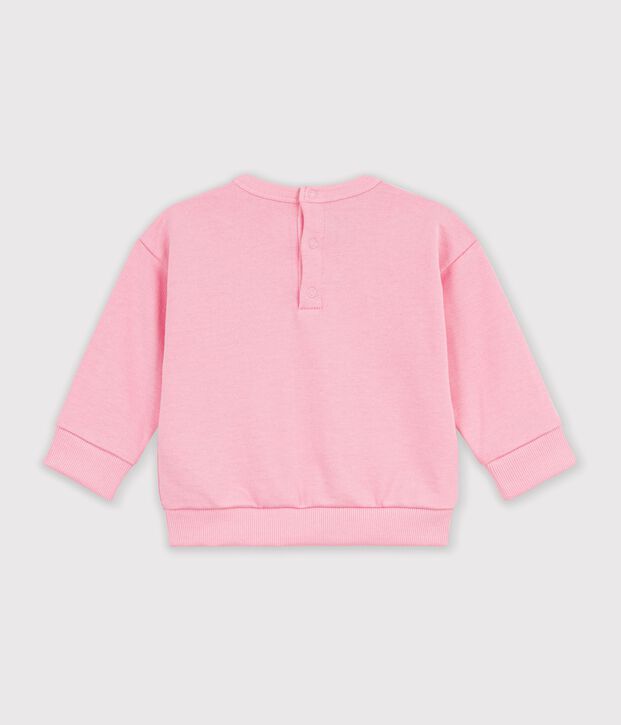 Felpa in cotone tinta unita con logo stampato neonata CHARMI