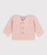 Cardigan bebè in tricot in cotone a punto legaccio