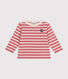 Maglia a righe in cotone spesso neonato