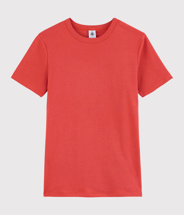 T-shirt girocollo iconica in cotone Donna arancione