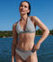 Costume due pezzi a righe donna bianco MARSHMALLOW/blu MEDIEVAL