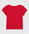 T-shirt a maniche corte in cotone bio bambina rosso PEPS