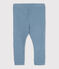 Leggings bebè in maglia a costine blu ROVER