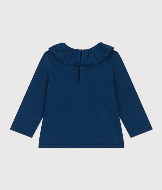 Blusa a manica lunga in jersey fiammato per bebè blu INCOGNITO