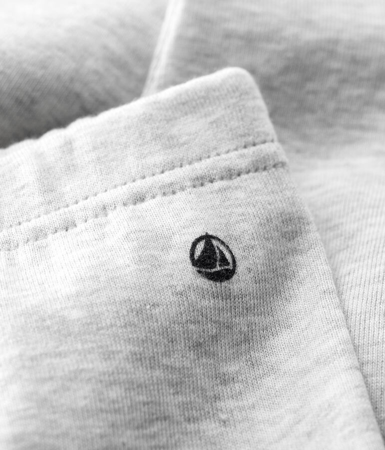 Leggins per beb&egrave; in cotone biologico grigio BELUGA CHINE