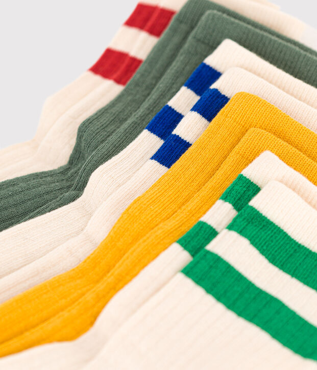 5 paia di calzini bambino in cotone sport multicolore