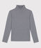 T-shirt lupetto L'ICONIQUE in cotone donna blu SMOKING/bianco MARSHMALLOW