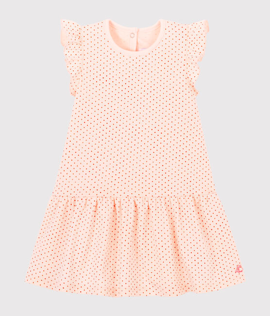 Abito senza maniche bebè femmina in maglia rosa FLEUR/rosa COPPER