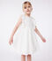 Abito senza maniche in cotone bambina bianco MARSHMALLOW