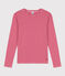 T-shirt L'ICONIQUE girocollo in cotone da donna rosso CORRIDA/bianco MARSHMALLOW