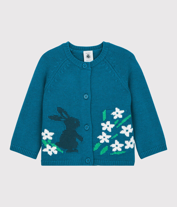 Cardigan in tricot beb&egrave;. blu