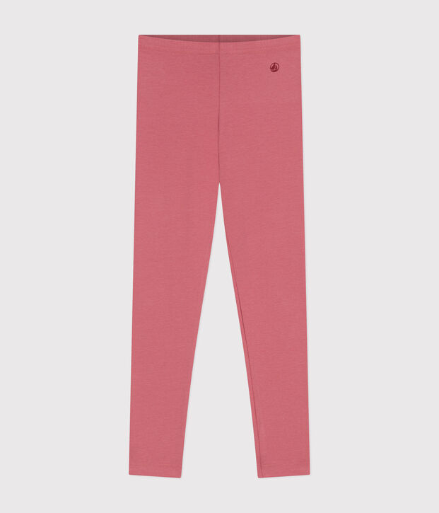 Jeggings bambina in jersey elasticizzato rosa