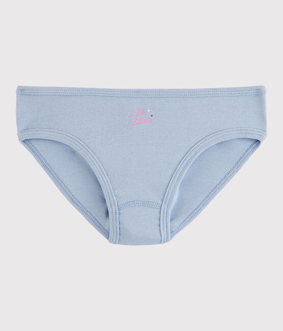La mutandina in cotone per bambina blu VANAIS