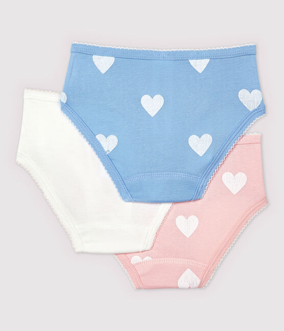 Confezione da 3 slip alti cuore bambina in cotone biologico variante 1