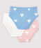 Confezione da 3 slip alti cuore bambina in cotone biologico variante 1