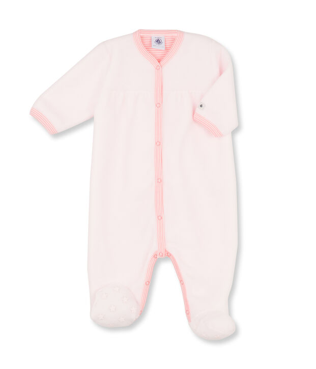 Tutina in pile beb&eacute; femmina rosa Vienne